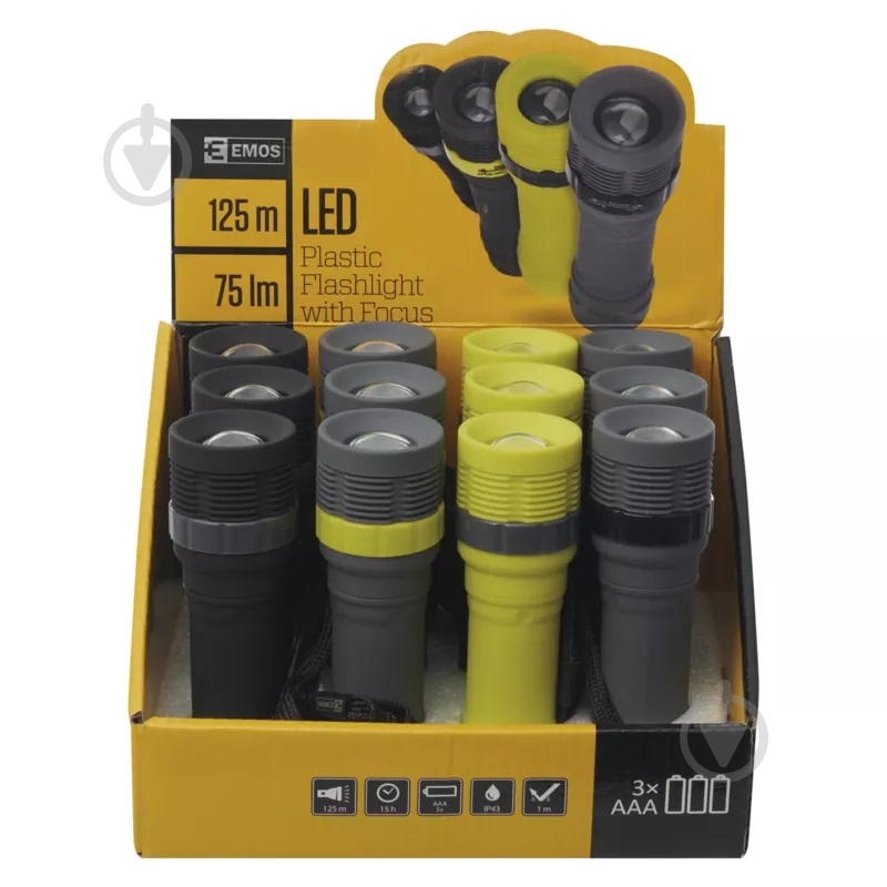 Фонарик Emos P4703 LED 75Lm 3×AAA с фокусом 75 Lm в ассортименте P4703 - фото 8