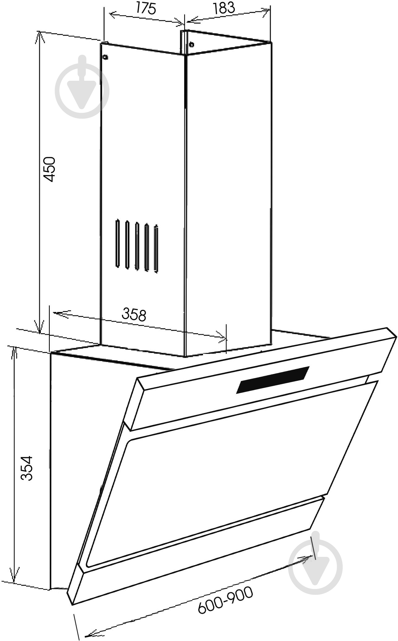 Вытяжка Zirtal Forte 60 BL - фото 7