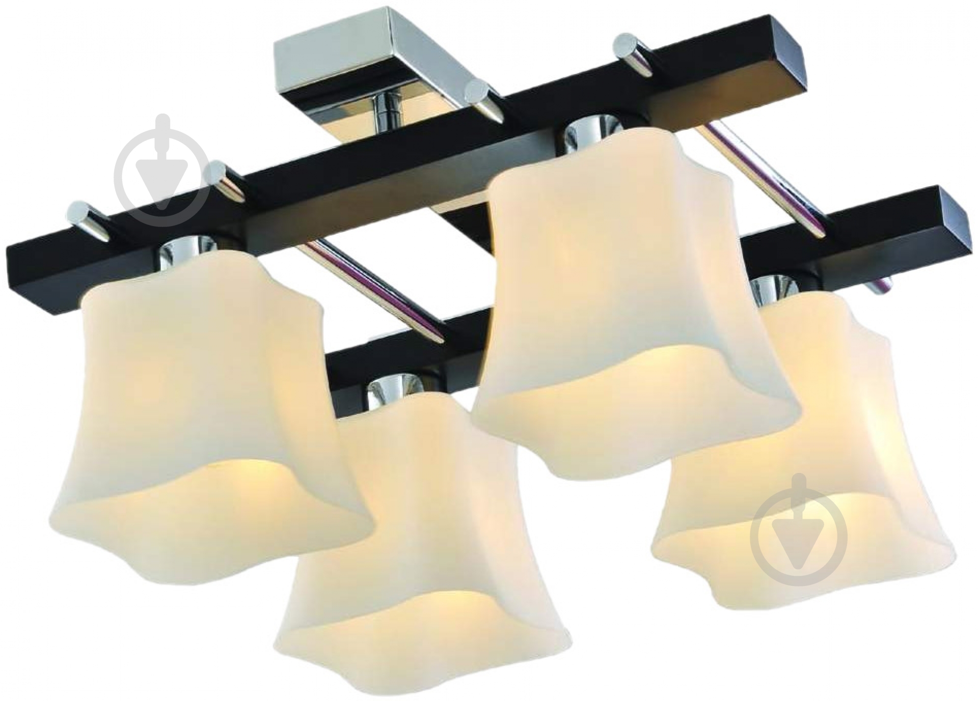 Люстра потолочная Globo Vanlida 4xE14 дерево темное 56443-4 - фото 1