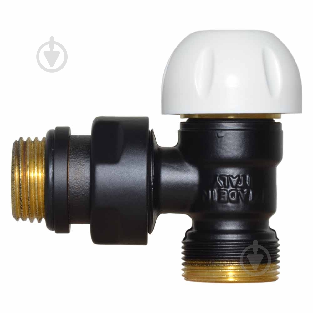 Клапан термостатический Carlo Poletti 1/2" х 24-19 black matte V141111EFS9005O - фото 2