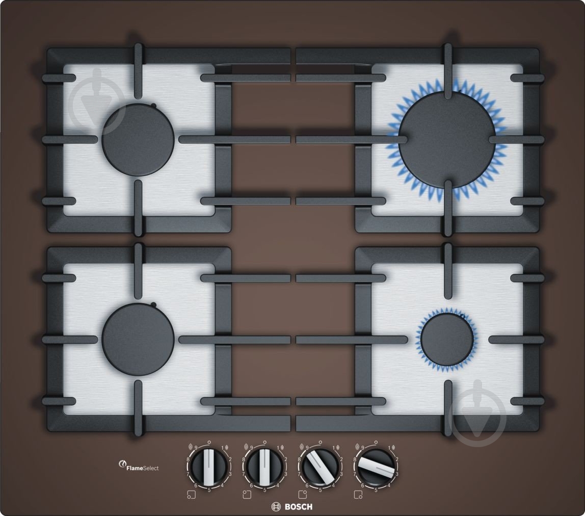 Варочная поверхность газовая Bosch PPP6A4B90R - фото 1 Варочная поверхность газовая Bosch PPP6A4B90R - фото 1