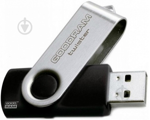 Флеш-память USB Goodram 4 ГБ USB 2.0 black/silver (UTS2-0040K0R11) - фото 1