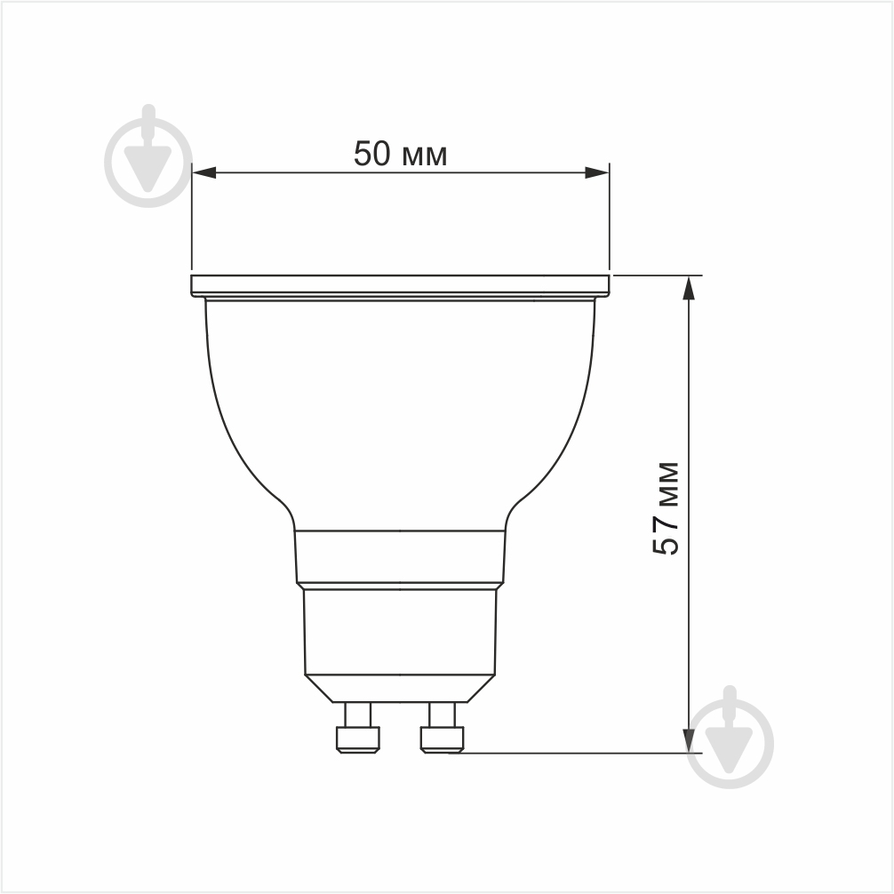 Лампа світлодіодна Videx 8 Вт MR16 матова GU10 220 В 4100 К 26411 - фото 3