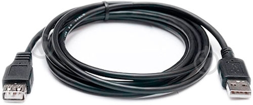 Дата-кабель Real-el USB Am – USB Af 2 м чорний (EL123500028) - фото 2