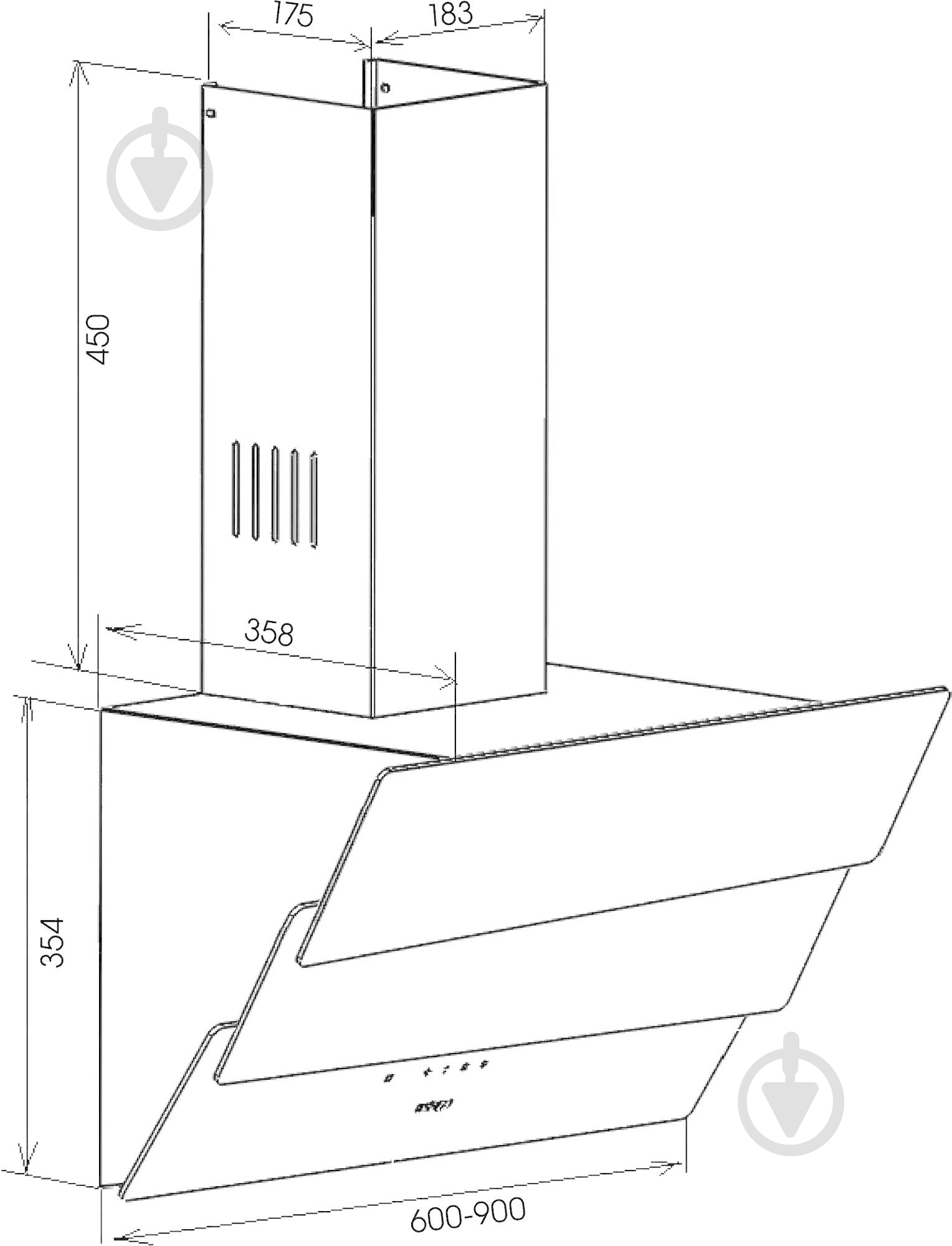 Вытяжка Zirtal Falcon 60 WH - фото 7
