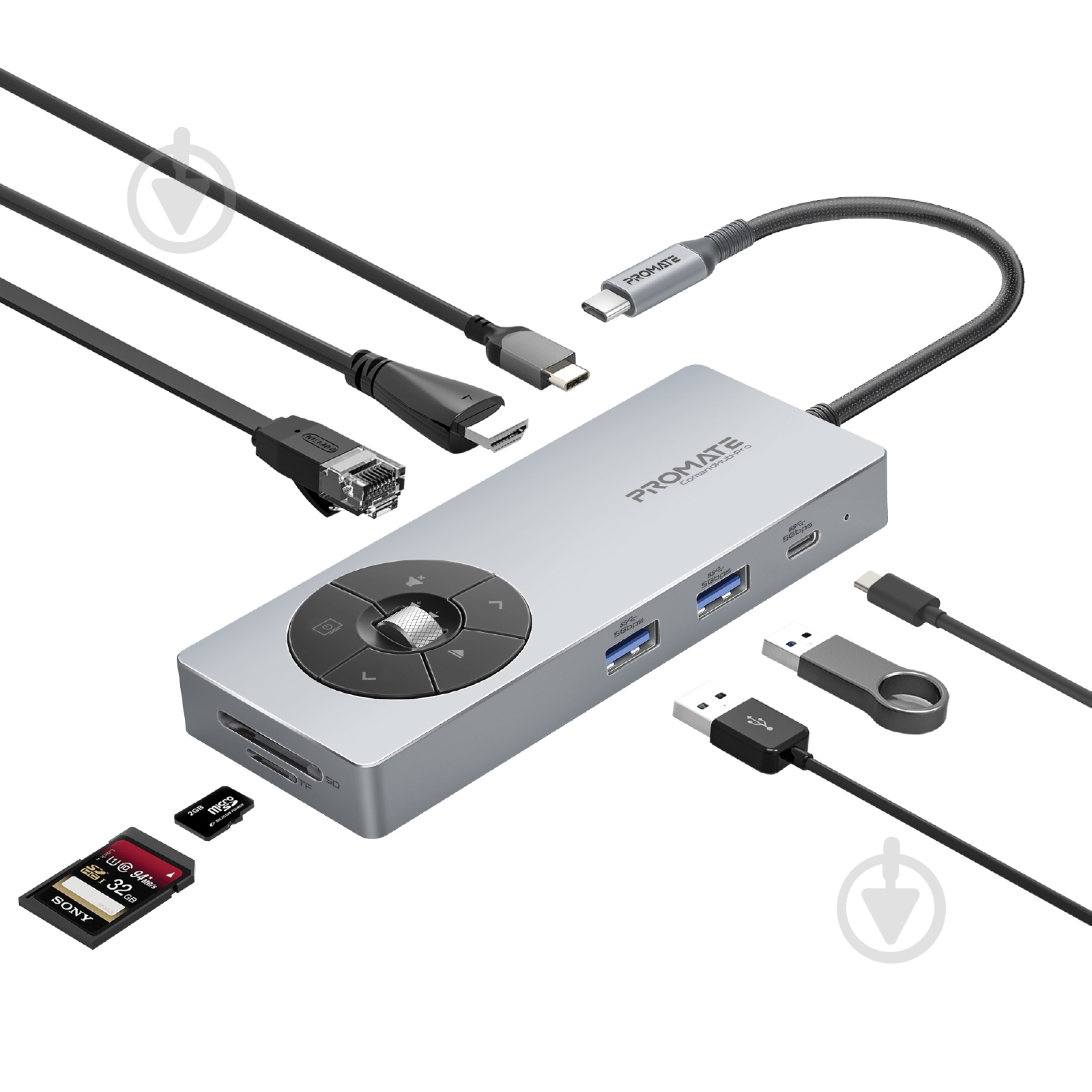 USB-хаб Promate ComandHub-Pro - фото 1 USB-хаб Promate ComandHub-Pro - фото 1