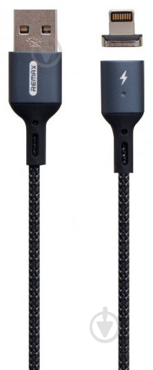 Дата-кабель Remax Lightning – USB 1 м черный (RC-156I-BLACK) - фото 1