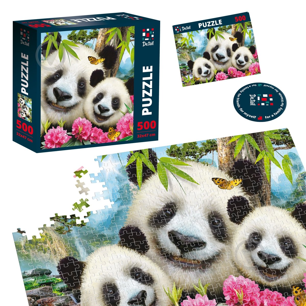 Пазлы De.tail Селфи панды DT500-03 - фото 2