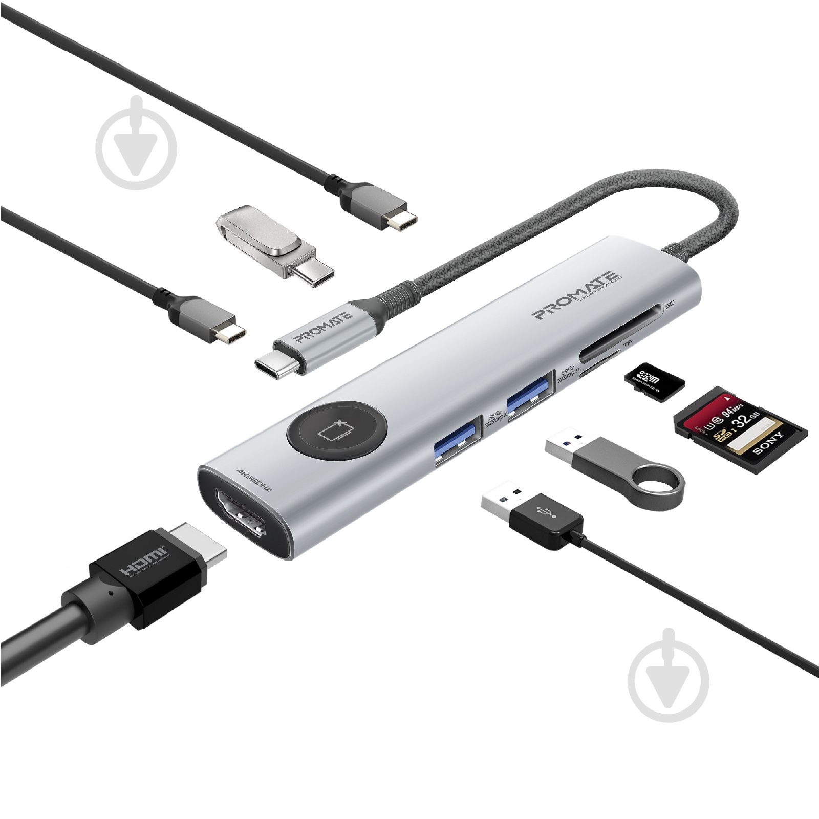 USB-хаб Promate ComandHub-Lite - фото 1