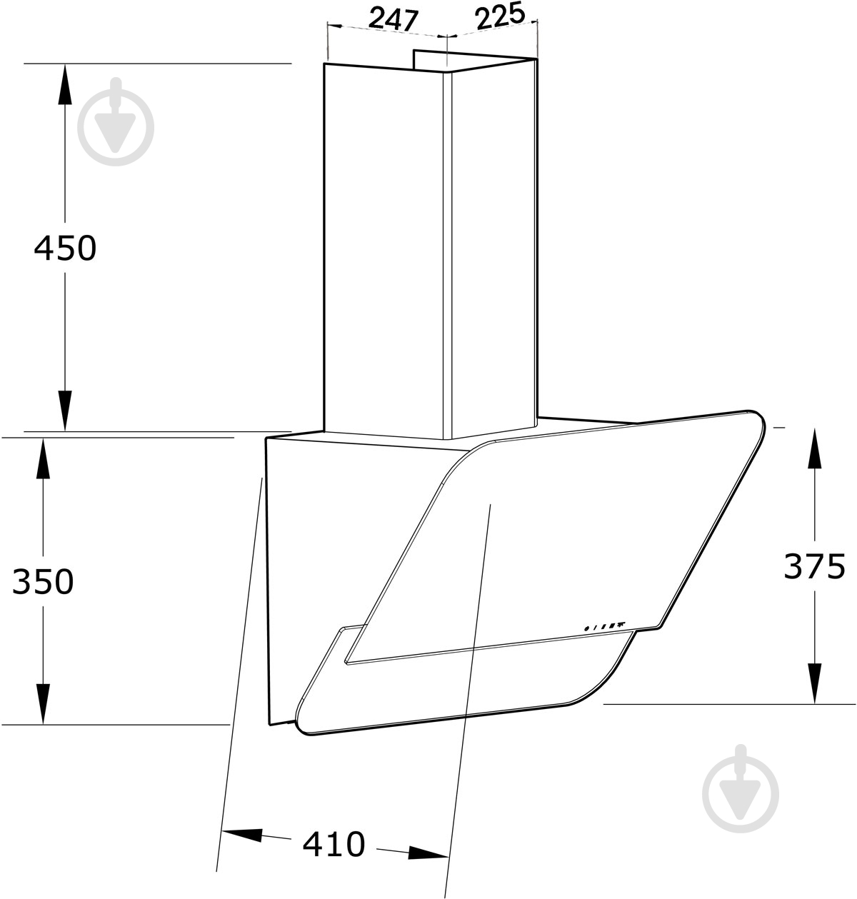 Вытяжка Zirtal Farfalla 60 BL - фото 7