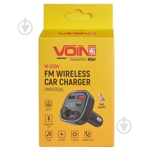 FM-трансмиттер Voin 2 USB QC3.0 (W-3304) - фото 4 FM-трансмиттер Voin 2 USB QC3.0 (W-3304) - фото 4
