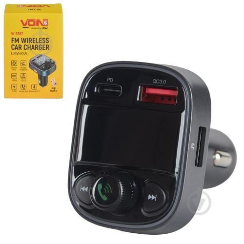 FM-трансмиттер Voin 1 USB QC3.0 (W-3387) - фото 1