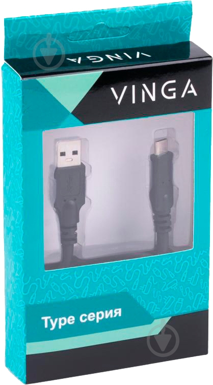 Дата-кабель Vinga USB 3.0 Type-C – AM 1 м чорний (USBAMCM01-1.0) - фото 3 Дата-кабель Vinga USB 3.0 Type-C – AM 1 м чорний (USBAMCM01-1.0) - фото 3