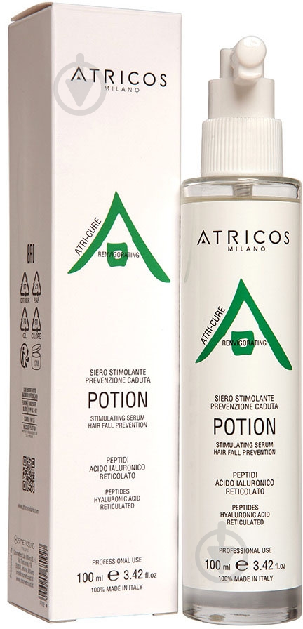 Сыворотка ATRICOS Renvigorating лечебная Anti-hair loss Sistem kit Potion 100 мл - фото 1 Сыворотка ATRICOS Renvigorating лечебная Anti-hair loss Sistem kit Potion 100 мл - фото 1