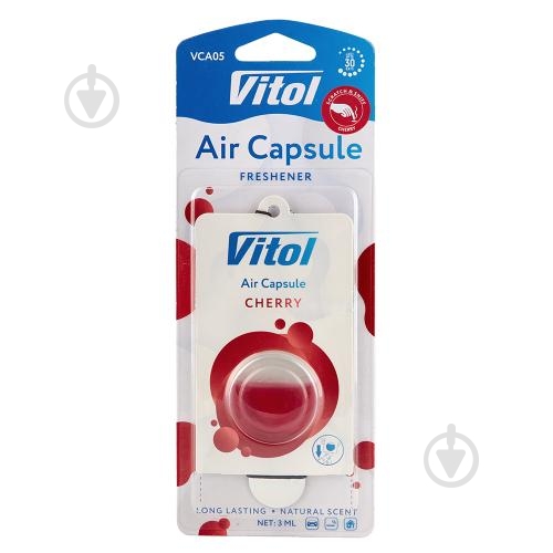 Ароматизатор на зеркало Vitol Air Capsule Cherry 3 мл - фото 1 Ароматизатор на зеркало Vitol Air Capsule Cherry 3 мл - фото 1