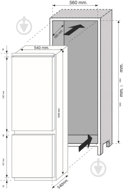 Встраиваемый холодильник Candy BCBS 182 F - фото 10