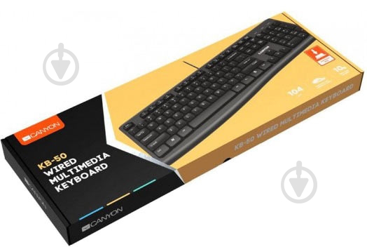 Клавиатура Canyon KB-50 USB (CNE-CKEY5-RU) black - фото 5