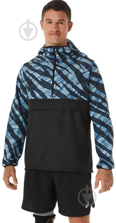 Анорак мужская демисезонная Asics WILD CAMO ANORAK 2011C479-400 р.L зеленая - фото 1 Анорак мужская демисезонная Asics WILD CAMO ANORAK 2011C479-400 р.L зеленая - фото 1