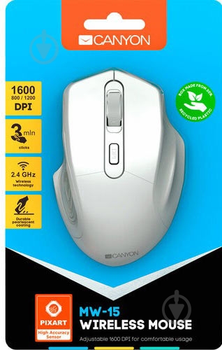 Мышь Canyon MW-15 (CNE-CMSW15PW) - фото 6
