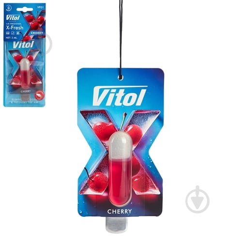 Ароматизатор на дзеркало Vitol X-Fresh Cherry 4 мл - фото 1