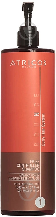 Шампунь ATRICOS для кучерявого волосся контролер локонів зволожуючий Bounce 1000 мл - фото 1 Шампунь ATRICOS для кучерявого волосся контролер локонів зволожуючий Bounce 1000 мл - фото 1