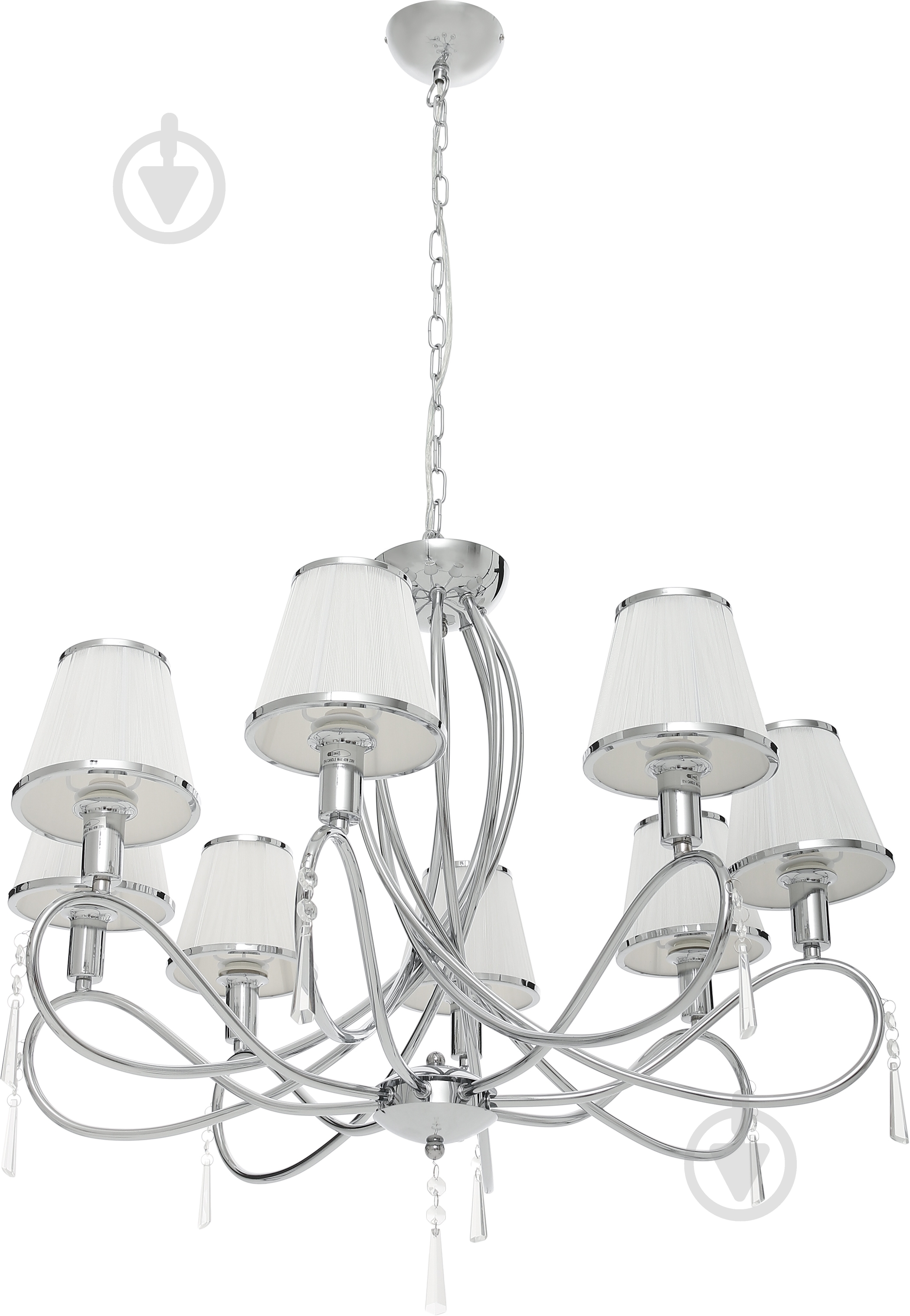 Люстра подвесная Arte Lamp Logico 8xE14 хром A1035LM-8CC - фото 1