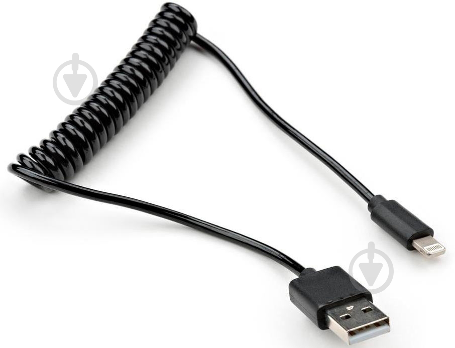 Дата-кабель Vinga USB 2.0 AM – Lightning 1 м черный (VCPDCLS1BK) - фото 1