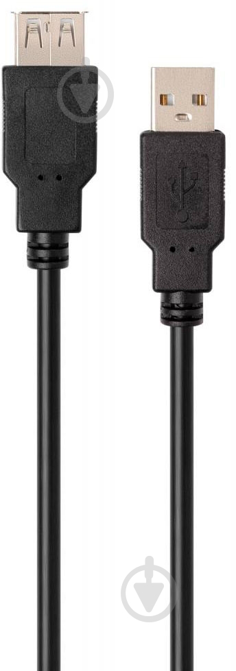 Дата-кабель Vinga USB 2.0 AM – AF 1 м черный (VCPUSBAMAF1.8BK) - фото 2