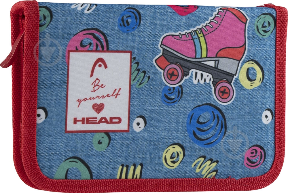 Пенал школьный HD-406 Head 4 Head синий - фото 1
