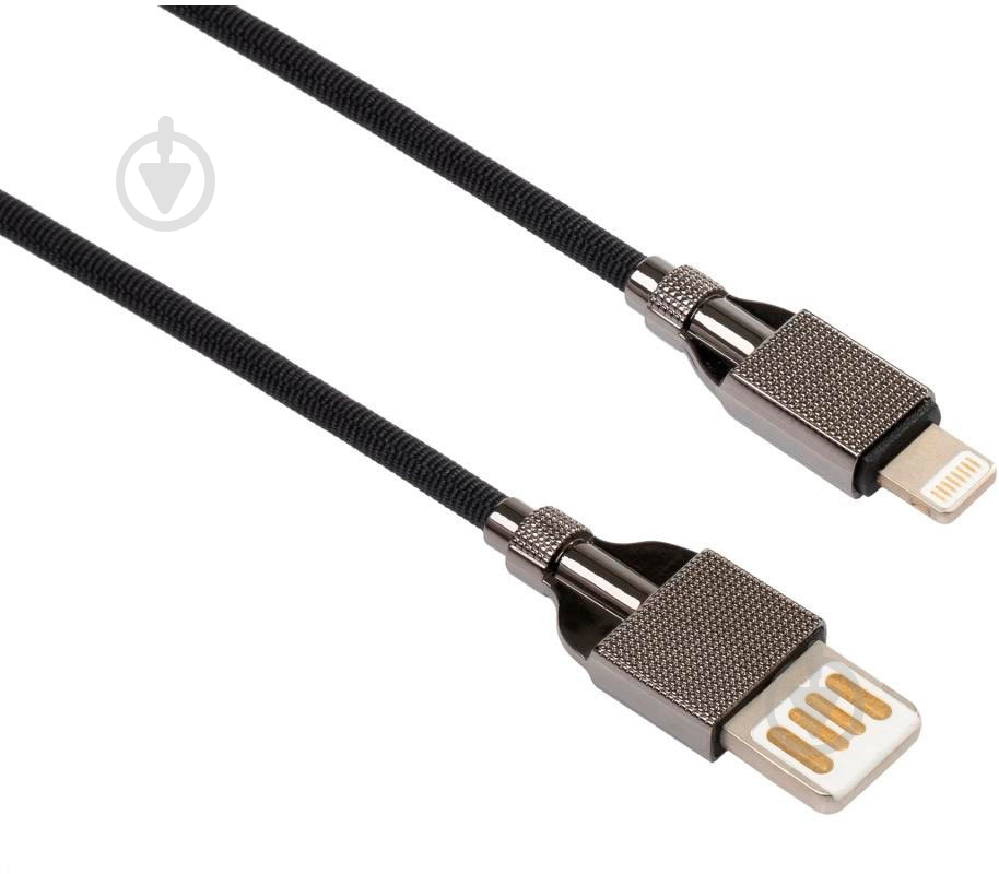 Дата-кабель Vinga USB 2.0 AM – Lightning 1 м черный (VCPDCL2SNB1BK) - фото 1 Дата-кабель Vinga USB 2.0 AM – Lightning 1 м черный (VCPDCL2SNB1BK) - фото 1