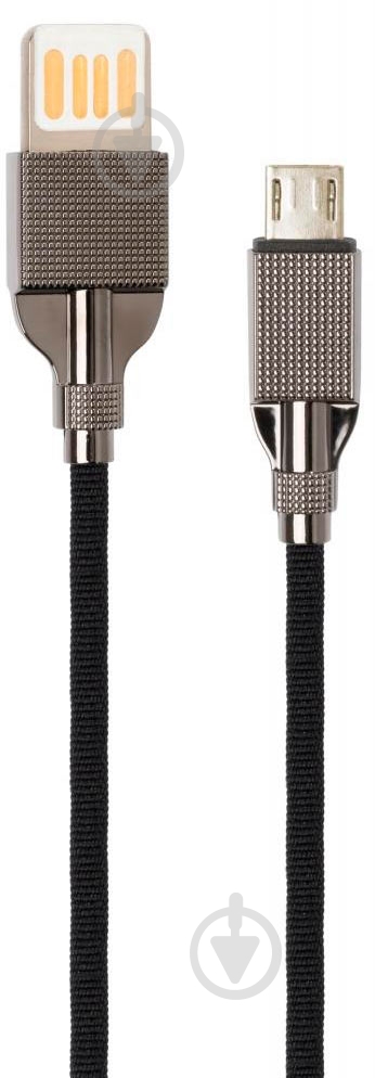 Дата-кабель Vinga USB 2.0 АМ – microUSB 1 м чорний (VCPDCM2SNB1BK) - фото 2