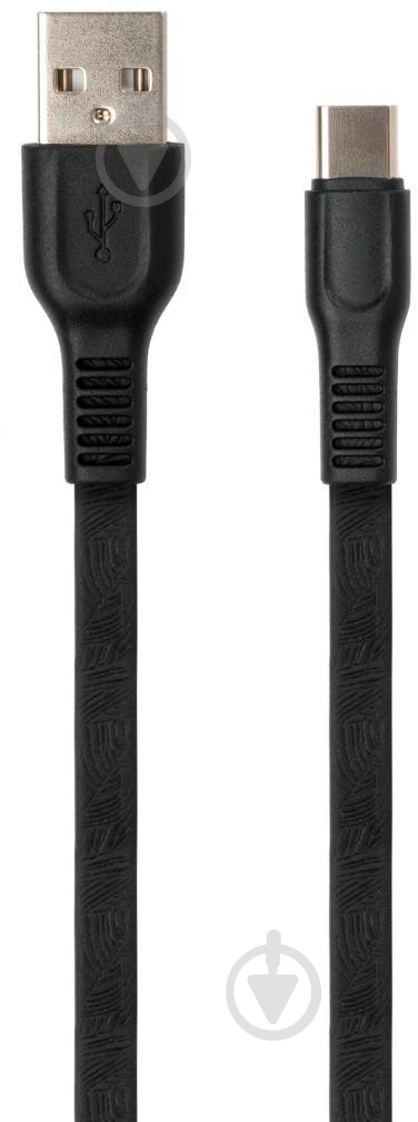 Дата-кабель Vinga USB 2.0 AM – Type-C 1 м черный (VCPDCTCFTPE1BK) - фото 2