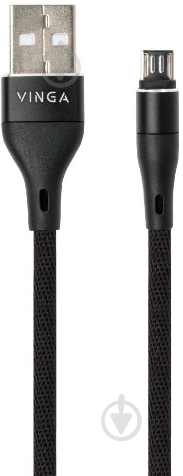 Дата-кабель Vinga USB 2.0 АМ – microUSB 1 м чорний (VCPDCMCANB1BK) - фото 1 Дата-кабель Vinga USB 2.0 АМ – microUSB 1 м чорний (VCPDCMCANB1BK) - фото 1