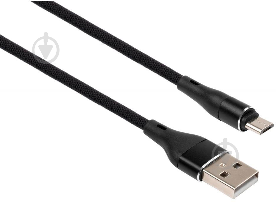 Дата-кабель Vinga USB 2.0 АМ – microUSB 1 м чорний (VCPDCMCANB1BK) - фото 2 Дата-кабель Vinga USB 2.0 АМ – microUSB 1 м чорний (VCPDCMCANB1BK) - фото 2