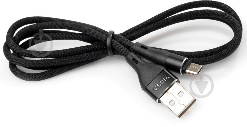 Дата-кабель Vinga USB 2.0 АМ – microUSB 1 м чорний (VCPDCMCANB1BK) - фото 3 Дата-кабель Vinga USB 2.0 АМ – microUSB 1 м чорний (VCPDCMCANB1BK) - фото 3