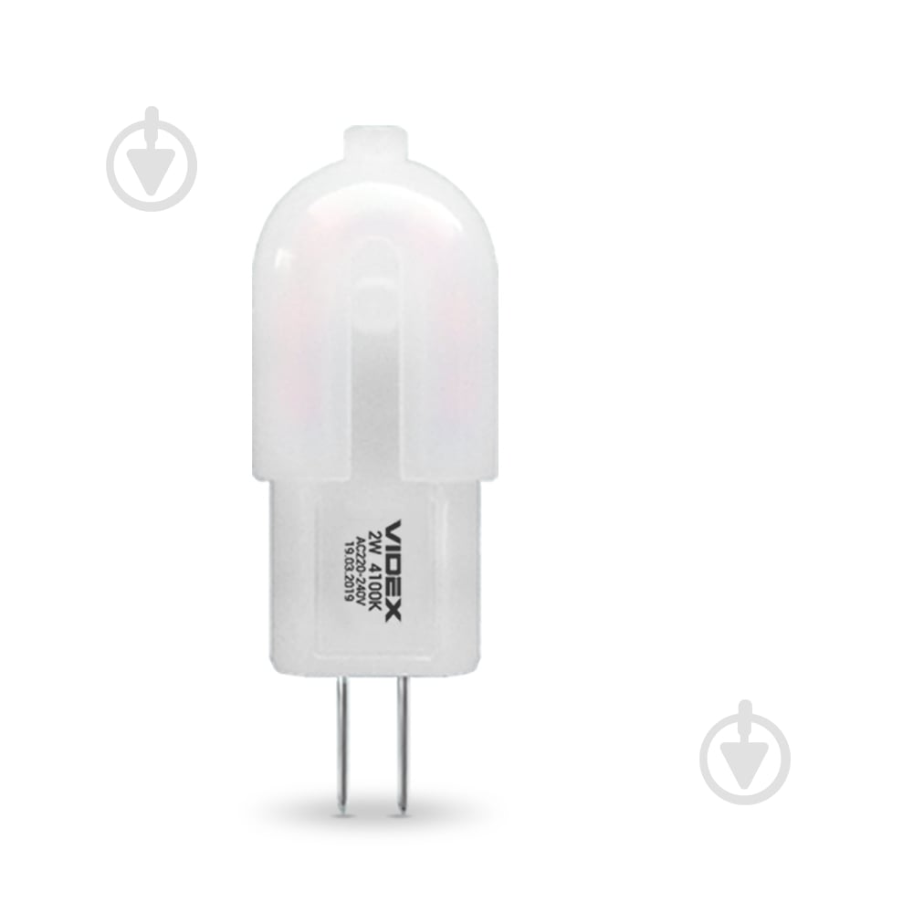 Лампа світлодіодна Videx 2 Вт G4 матова G4 220 В 4100 К 24632 - фото 2 Лампа світлодіодна Videx 2 Вт G4 матова G4 220 В 4100 К 24632 - фото 2