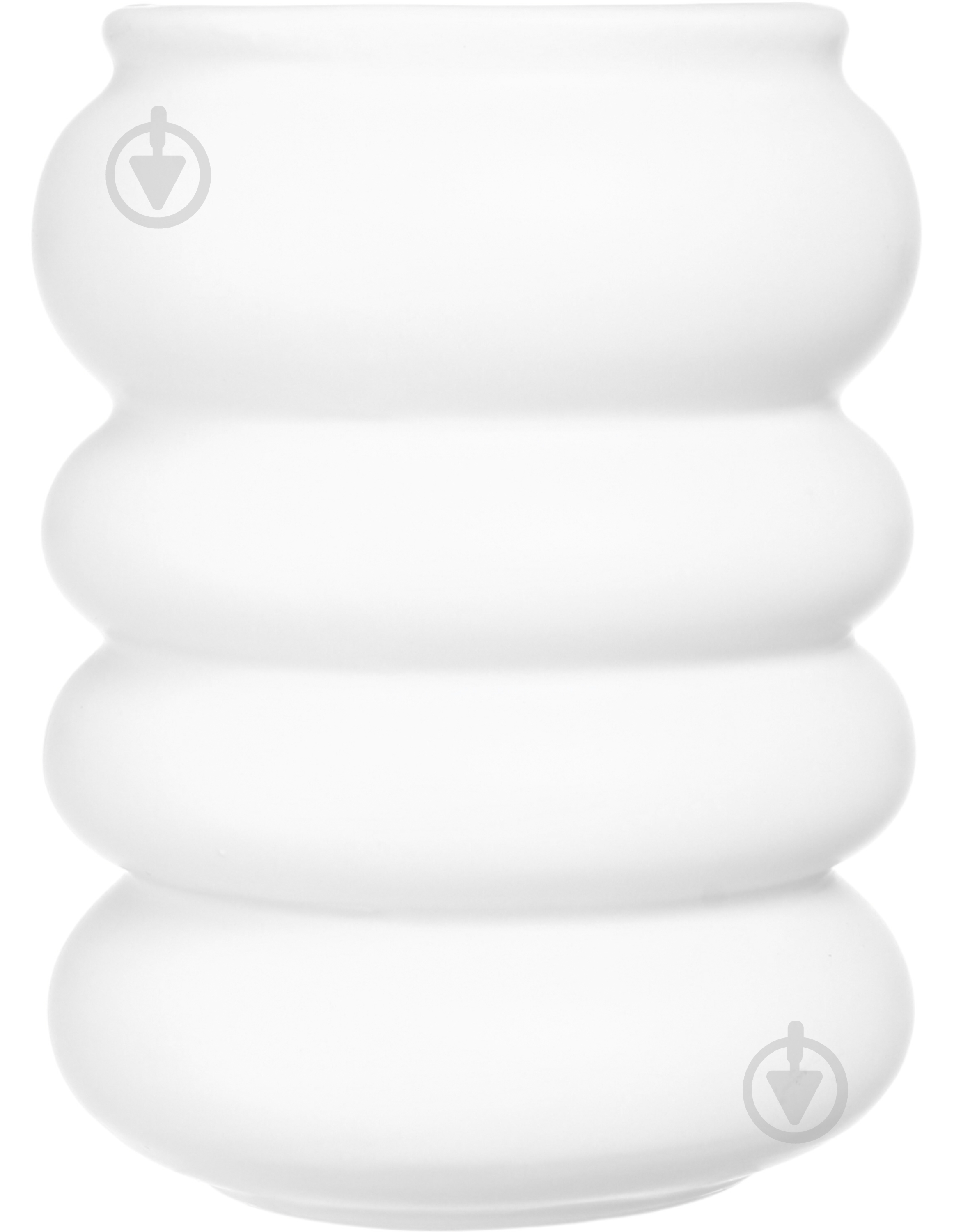 Ваза Sensio Ripple 20 см белая DLP24413A - фото 3