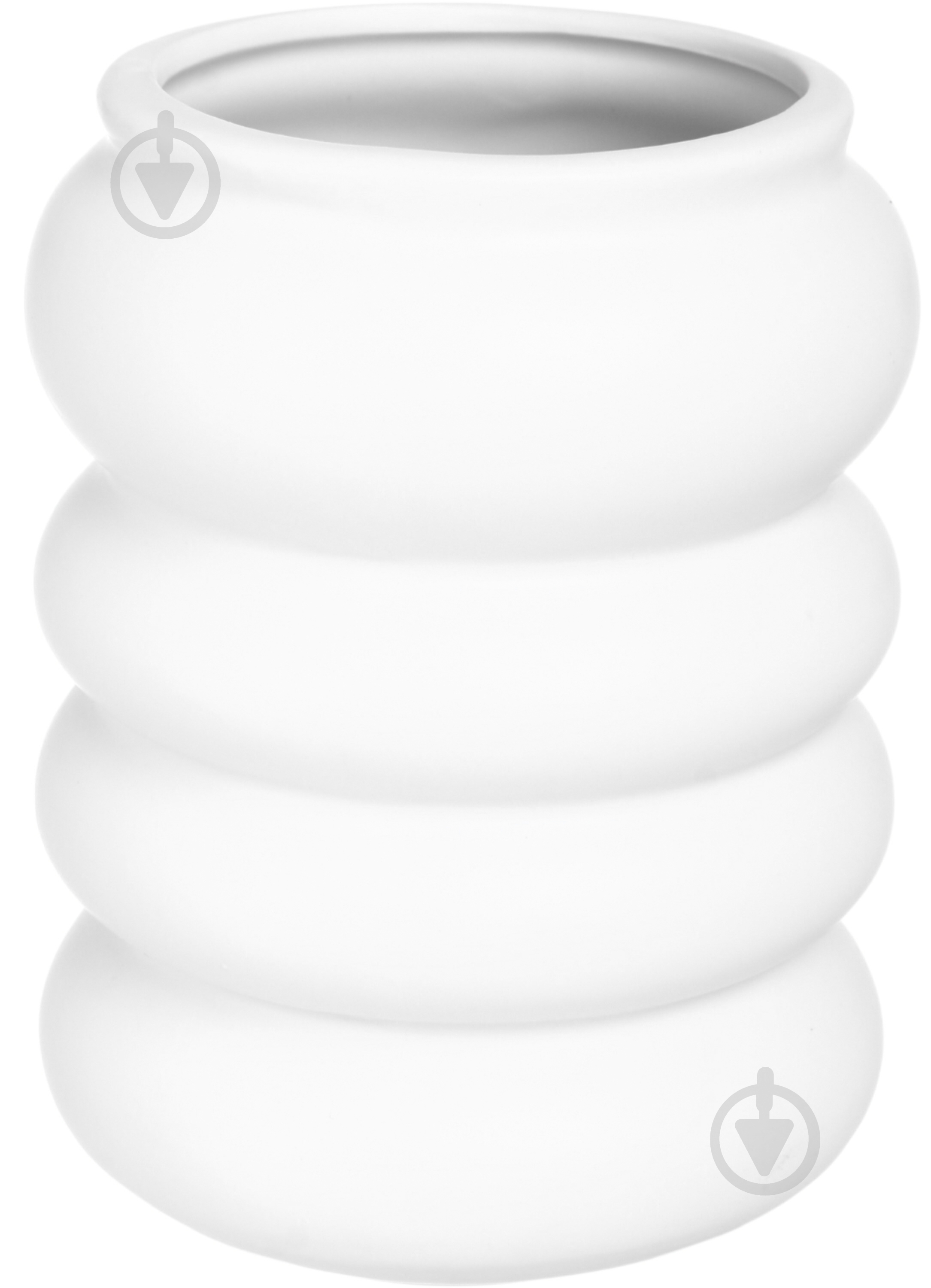 Ваза Sensio Ripple 20 см белая DLP24413A - фото 1