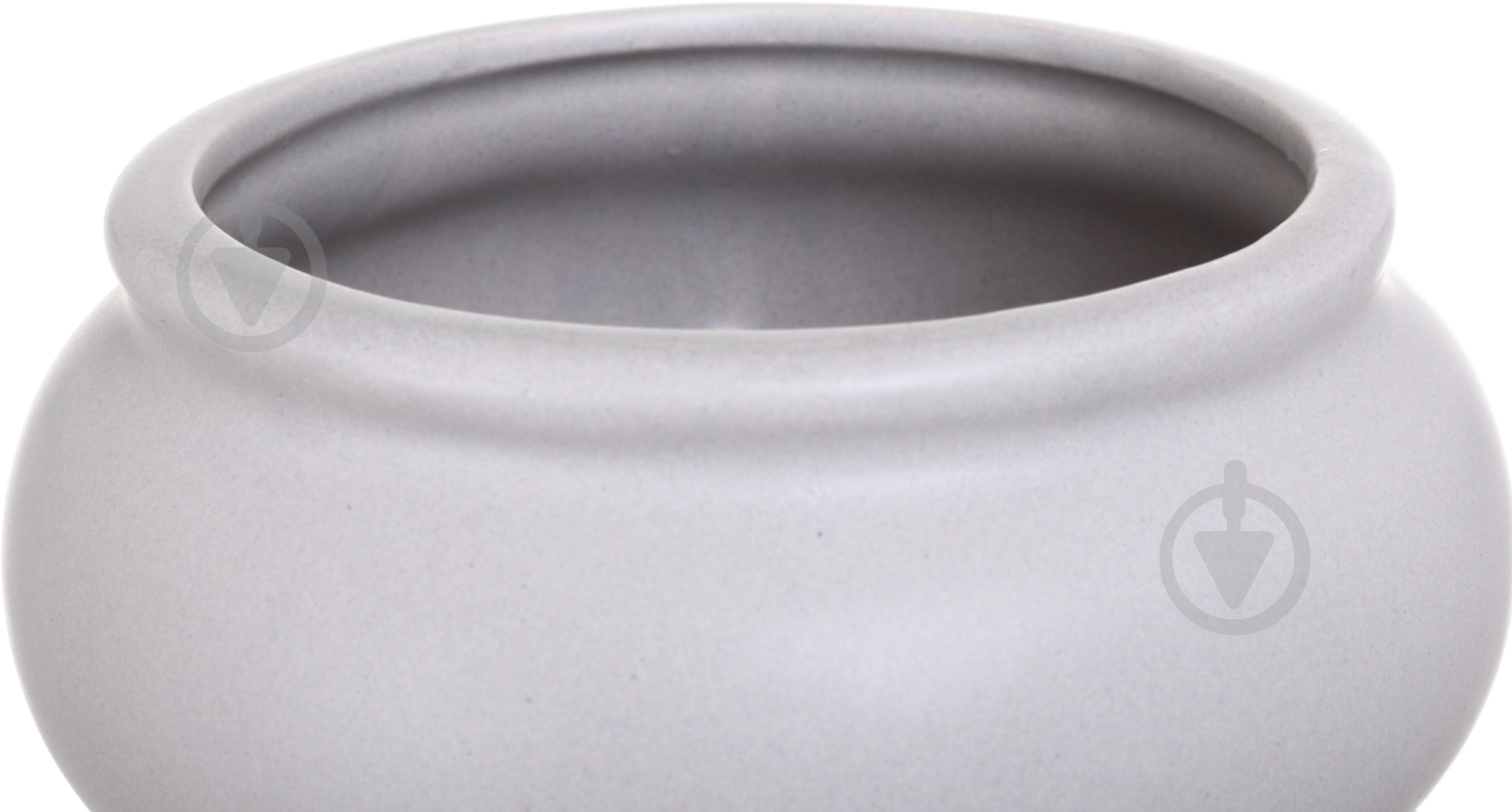 Ваза Sensio Ripple 20 см серая DLP24413C - фото 3