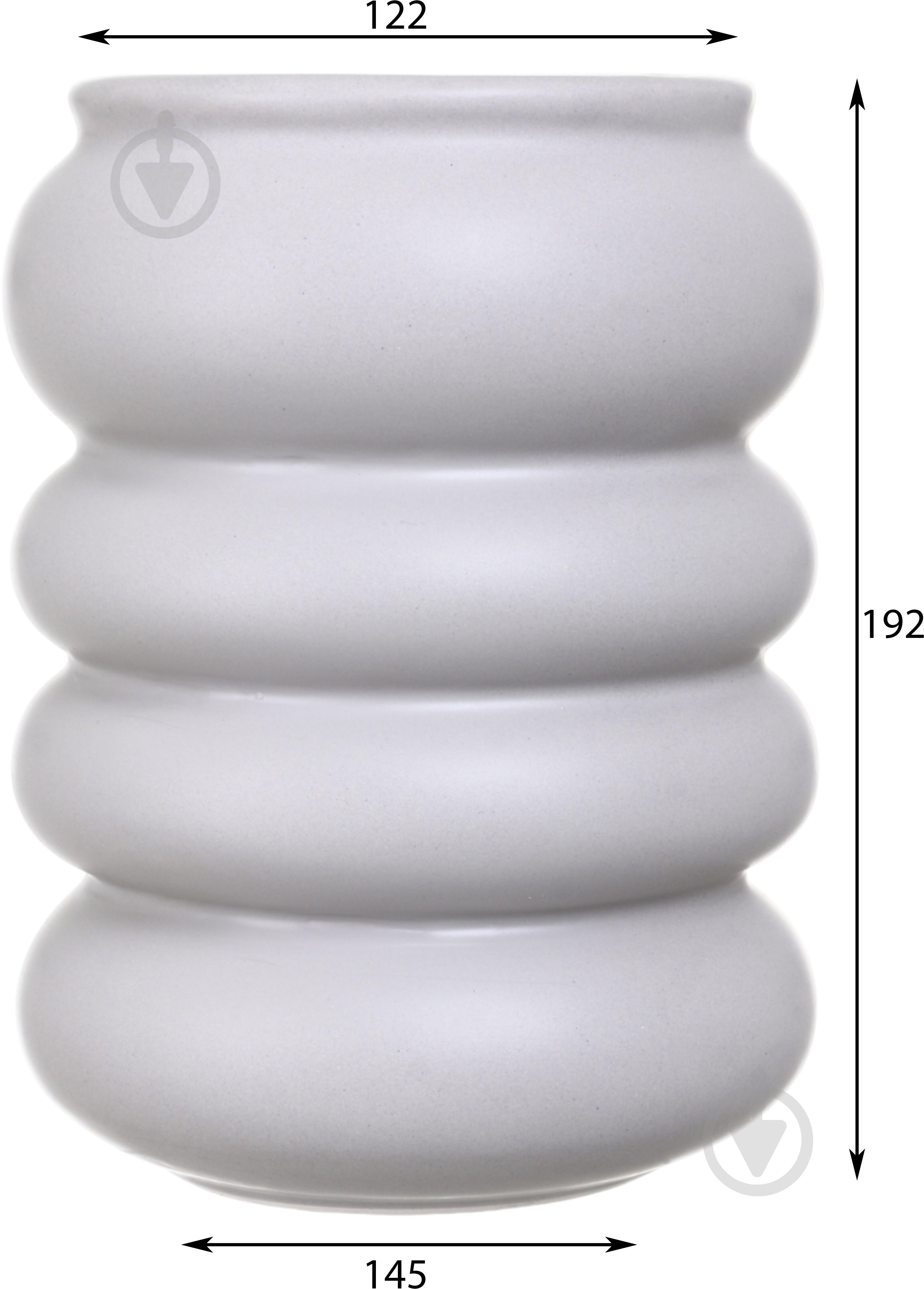 Ваза Sensio Ripple 20 см серая DLP24413C - фото 2