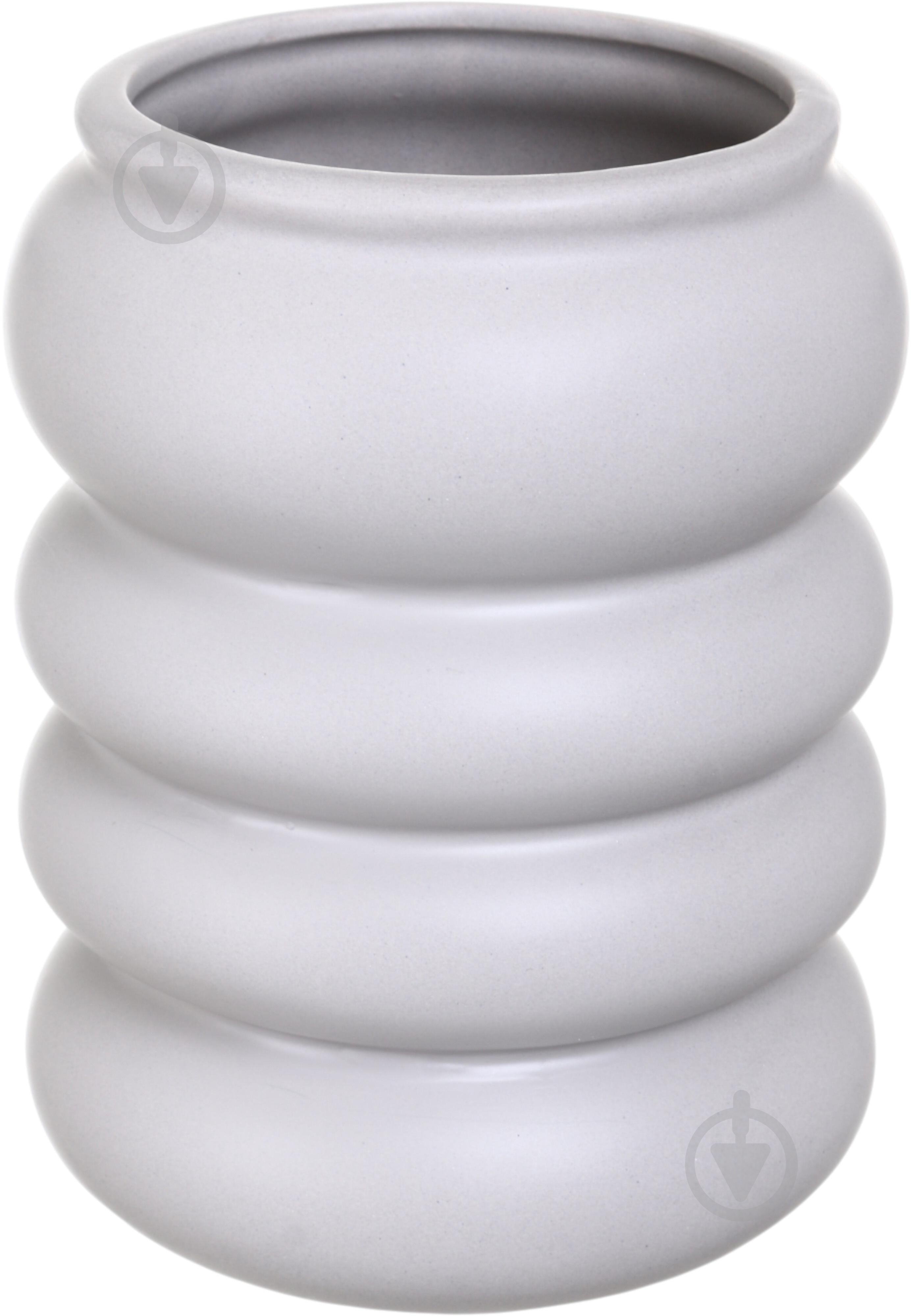 Ваза Sensio Ripple 20 см серая DLP24413C - фото 1