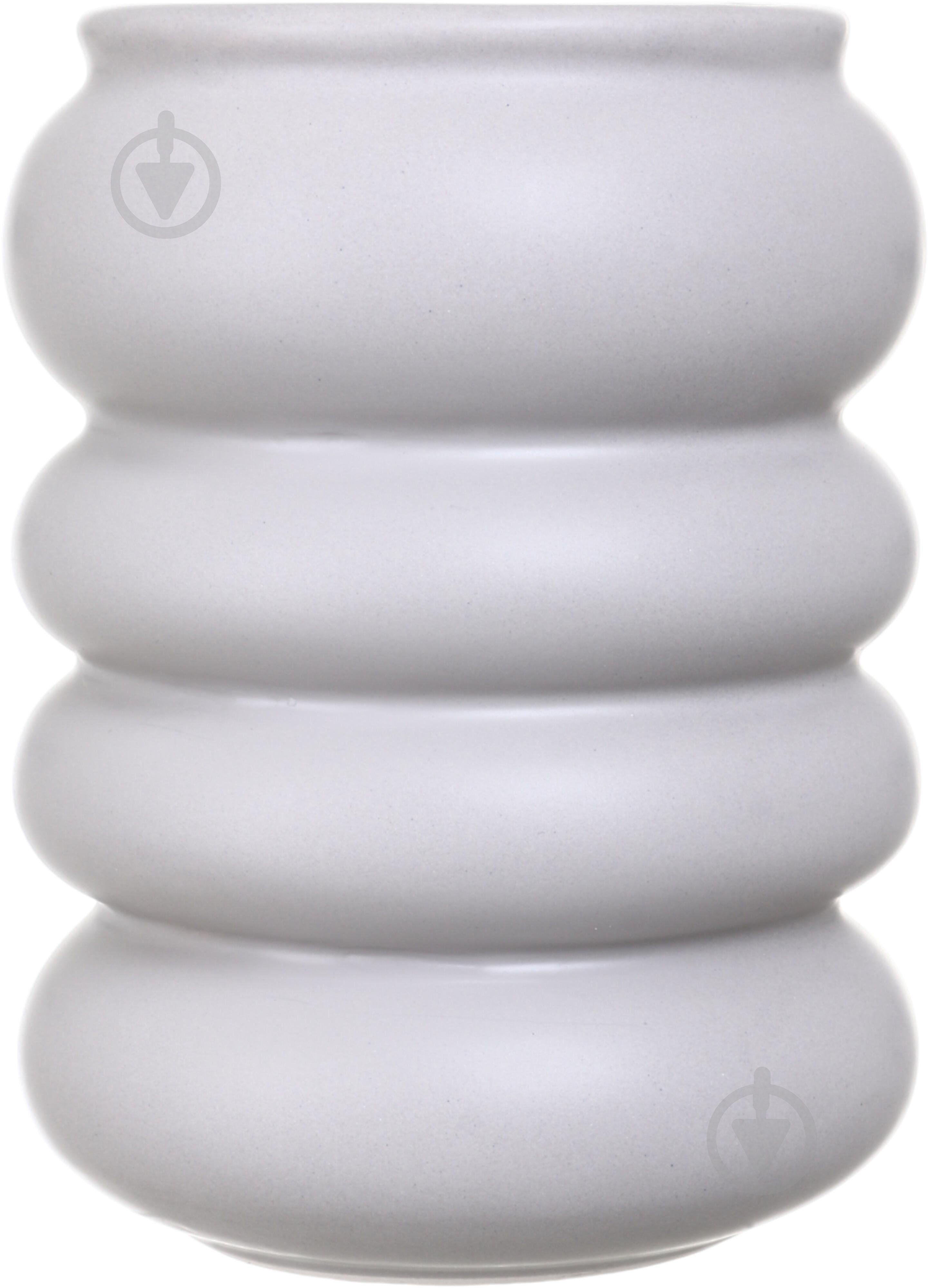 Ваза Sensio Ripple 20 см серая DLP24413C - фото 4