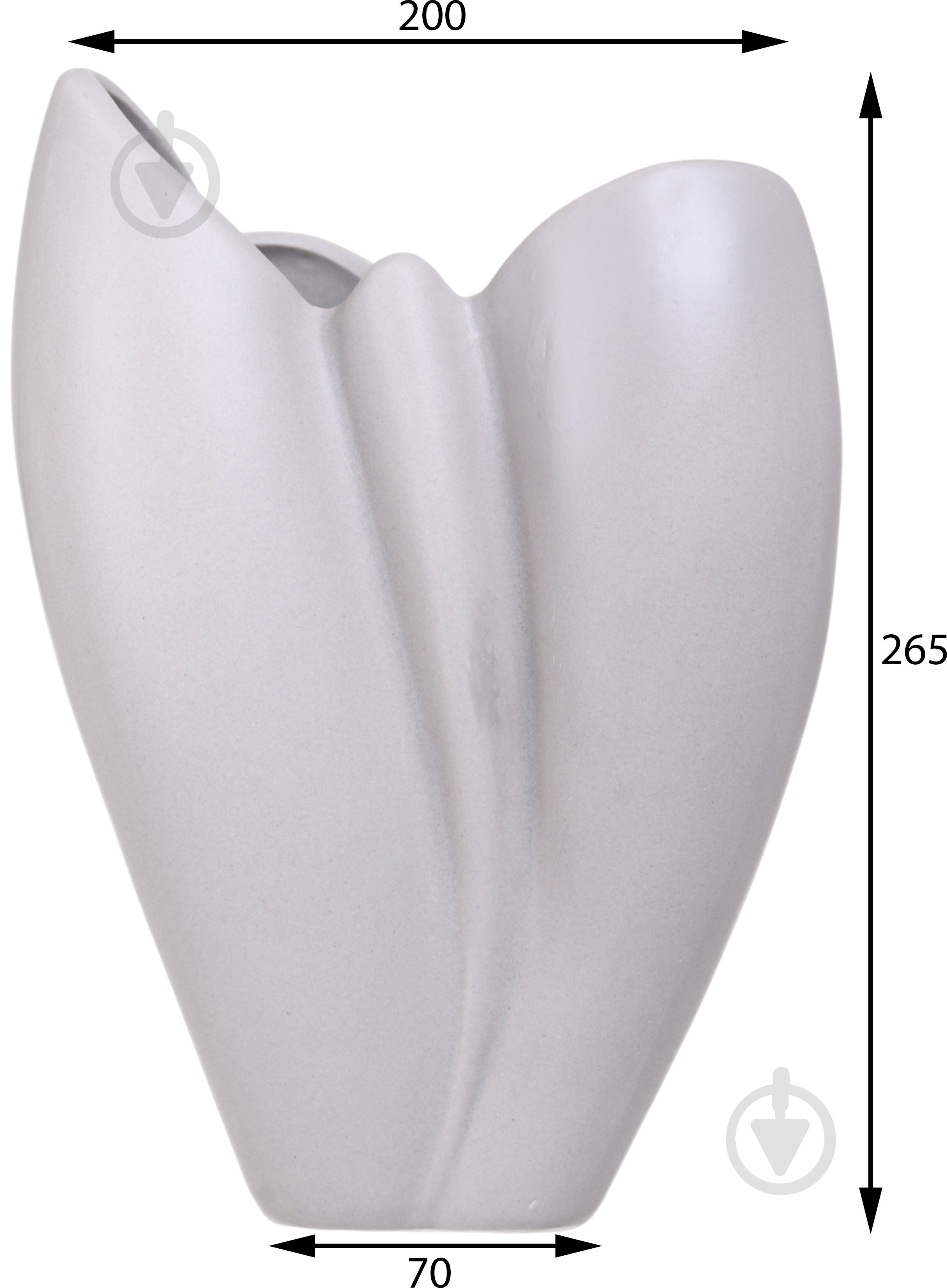 Ваза Sensio Cradle 26 см сіра DLP24204C - фото 2 Ваза Sensio Cradle 26 см сіра DLP24204C - фото 2