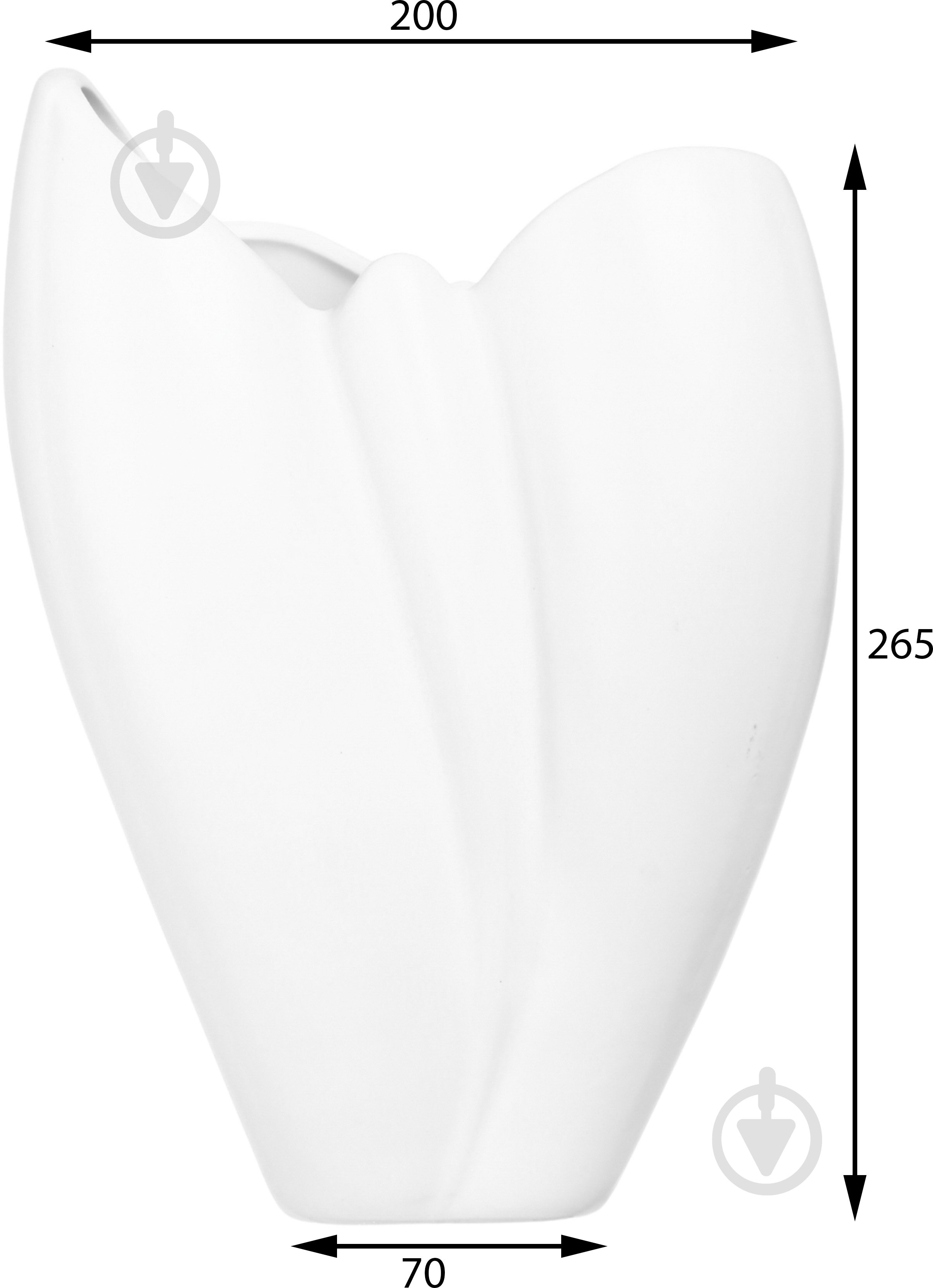 Ваза Sensio Cradle 26 см біла DLP24204A - фото 2 Ваза Sensio Cradle 26 см біла DLP24204A - фото 2