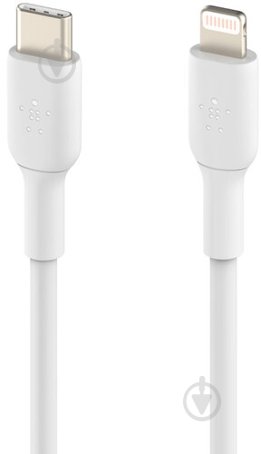 Кабель Belkin PVC Type-C / Lightning 1 м білий (CAA003BT1MWH) - фото 2