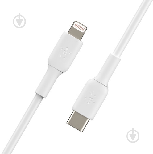 Кабель Belkin PVC Type-C / Lightning 1 м білий (CAA003BT1MWH) - фото 3