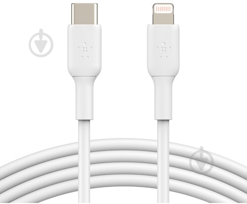 Кабель Belkin PVC Type-C / Lightning 1 м білий (CAA003BT1MWH) - фото 4