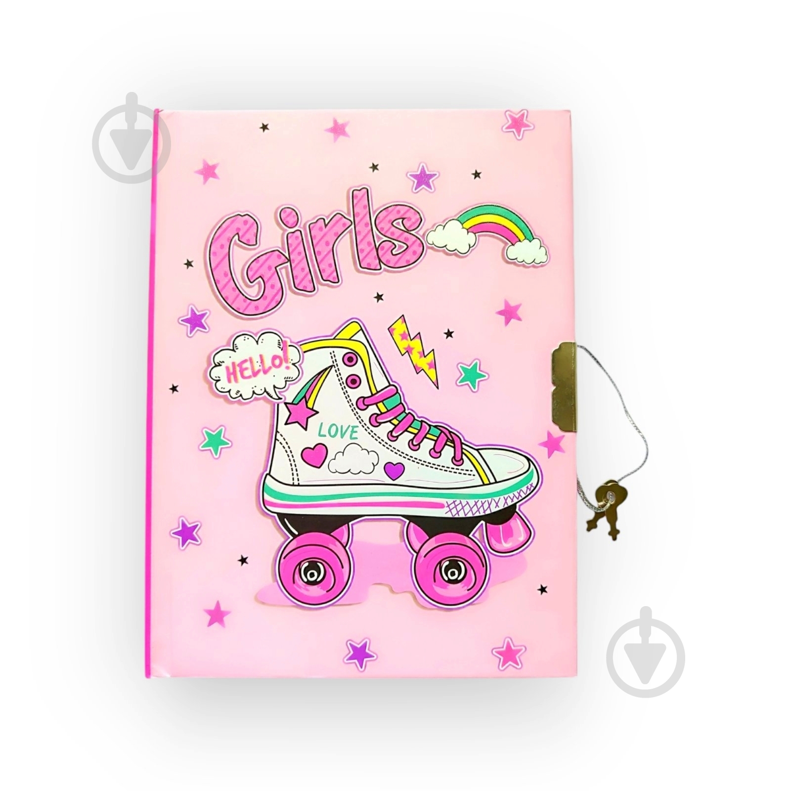 Блокнот дитячий на замочку Malevaro з ручкою Привіт дівчата 195x210х20 мм 362302-BP - фото 2