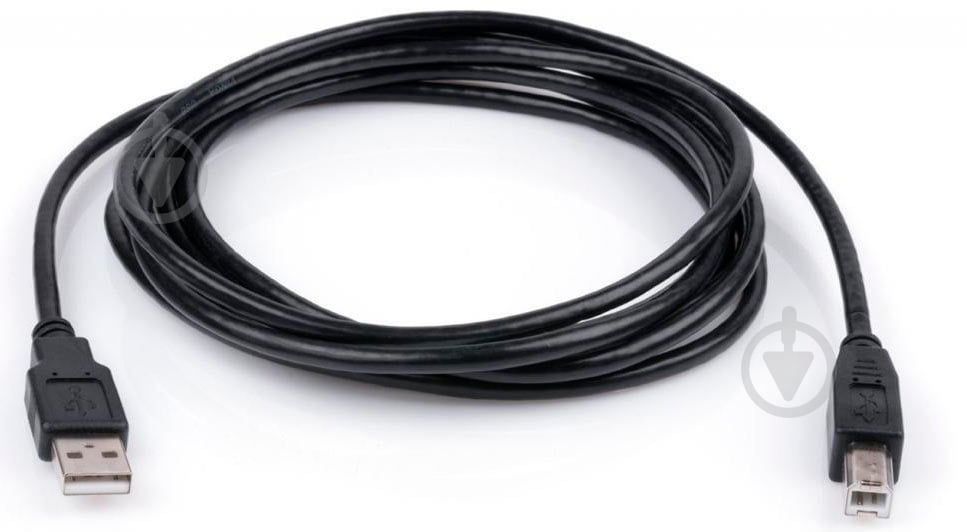 Кабель Vinga USB 2.0 AM/BM 3 м черный (USBAMBM01-3.0) - фото 1