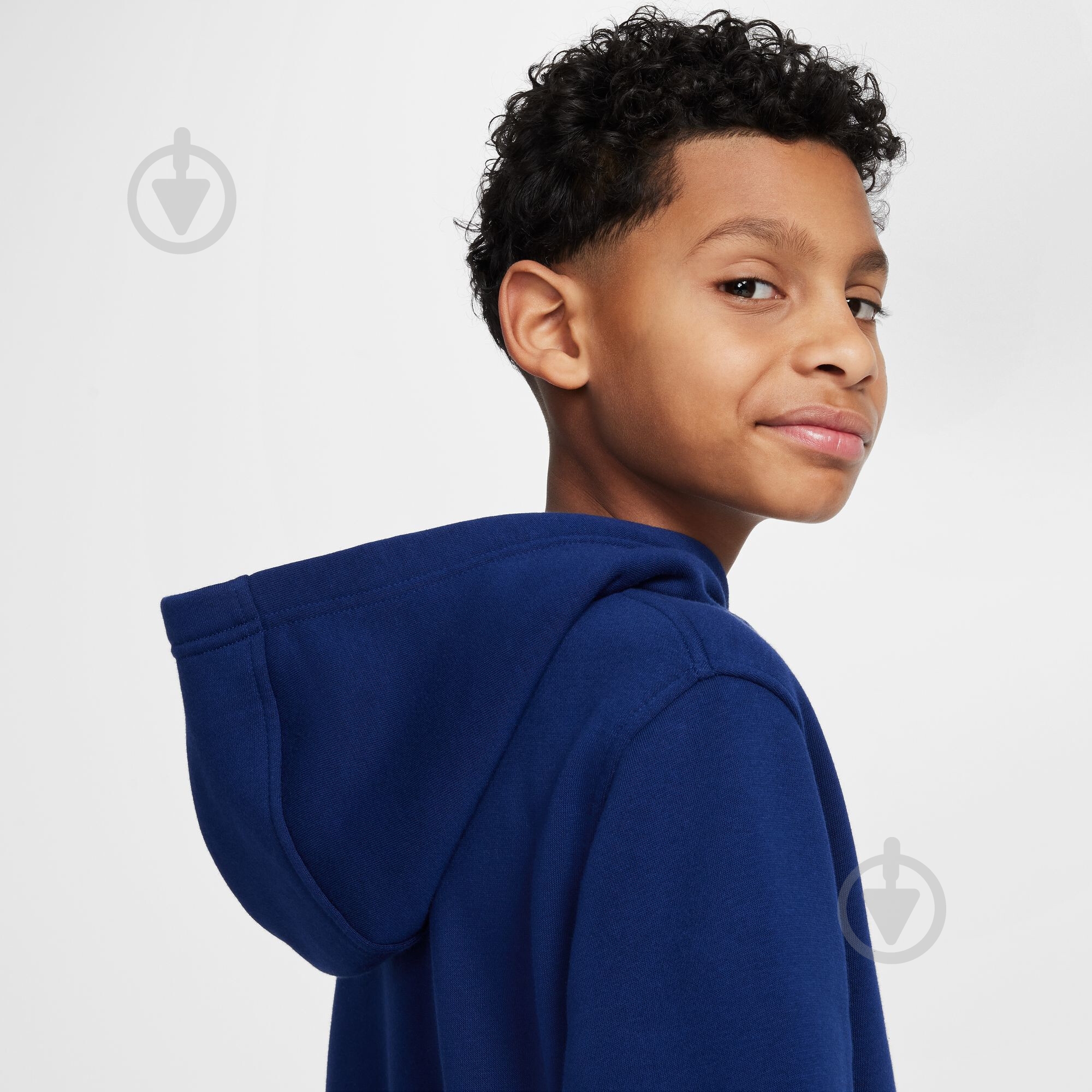 Джемпер Nike EH K NK CLUB FLC HDY -PD HJ3837-492 р.XS синий - фото 3